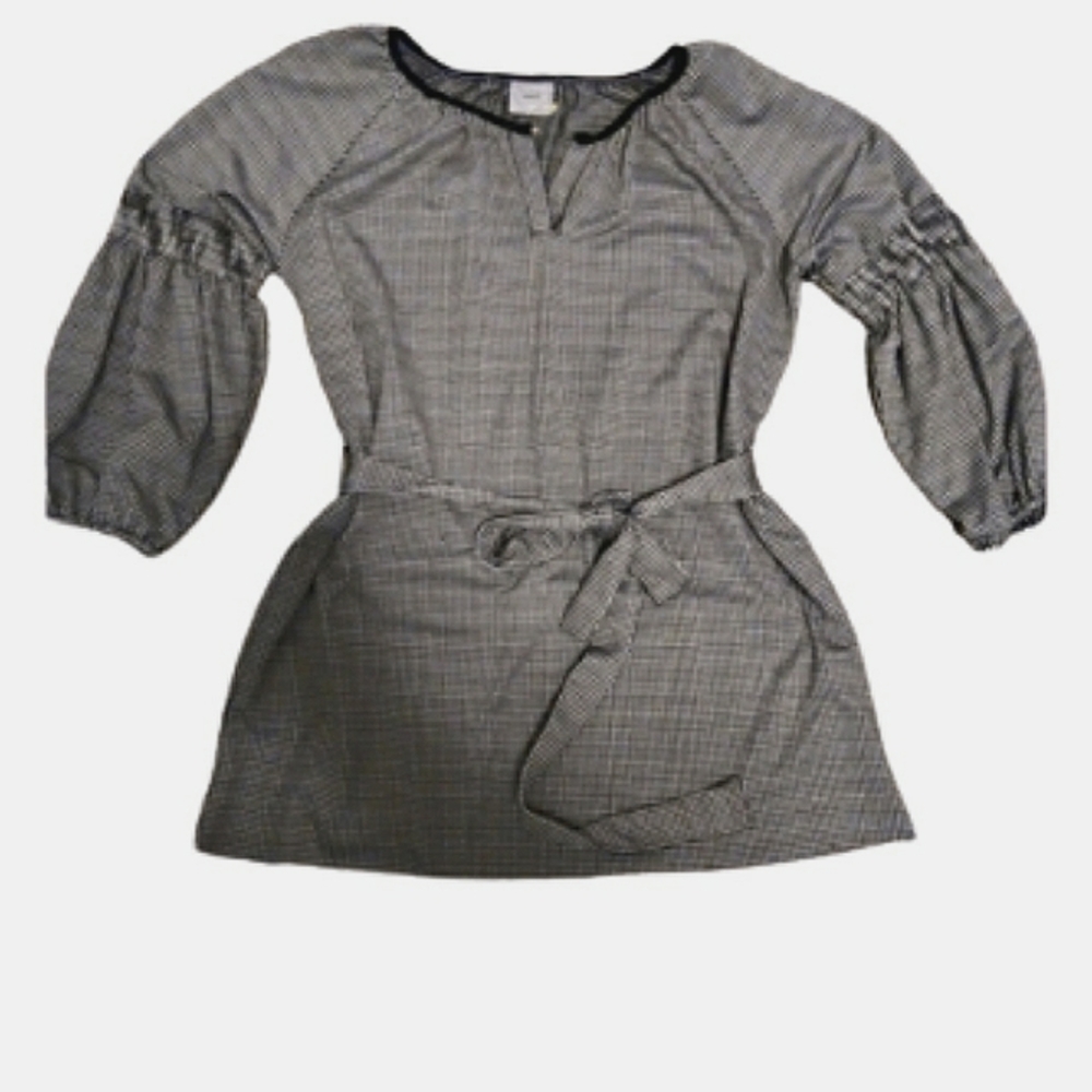 NWOT! VIOLET Weekend Gingham Belted Tunic Top, L